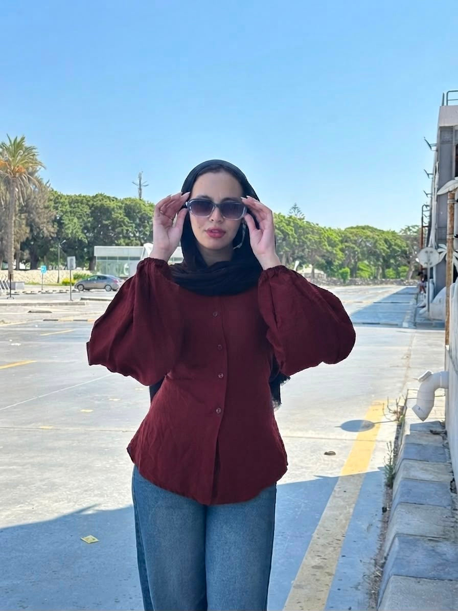 Gathered Sleeve Blouse